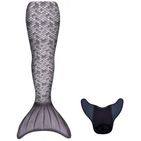 Conjunto Kuaki Sirena GRIS 2PCS (Cola de sirena + Monoaleta)